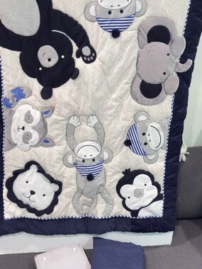 Plush Animal Patchwork baby crib bedding set New see Details